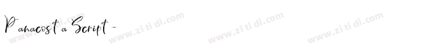 Panacosta Script字体转换 Panacosta Script字体转换